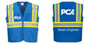 Custom Royal Blue Safety Vest Reflective High Visibility with Pockets