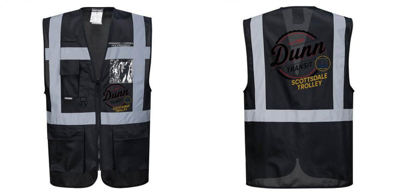 Black Professional Executive Style Safety Vest
