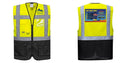 Custom Warsaw Yellow and Black Professional Style Safety Vest
