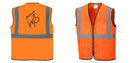 Custom Lightweight High Visibility ORANGE Tampa Mesh Vest