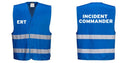 Custom ROYAL BLUE Safety Vest Reflective Hi Vis Work and Event Style Vest