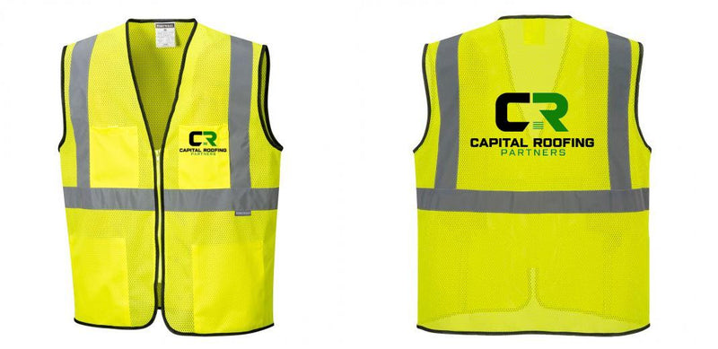 Custom Lightweight High Visibility Yellow Tampa Mesh Vest