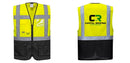 Custom Warsaw Yellow and Black Professional Style Safety Vest