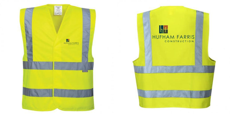 Custom Logo Reflective Yellow Safety Vest - ANSI Class 2
