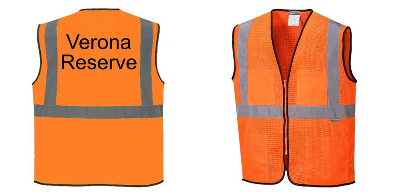 Custom Lightweight High Visibility ORANGE Tampa Mesh Vest