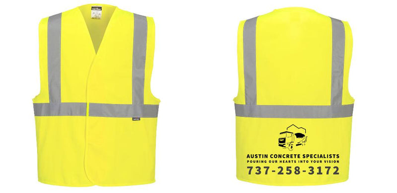 Custom Class 2 Yellow Reflective Safety Vest