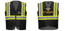Black Safety Vest | Reflective High Visibility with Pockets