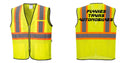 Custom Yellow Mesh Class 2 Reflective Safety Vest with Pockets