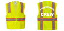 Custom Yellow Class 2 Safety Vest with Cooling Mesh Back