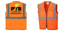 Custom Lightweight High Visibility ORANGE Tampa Mesh Vest