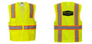 Custom Yellow Class 2 Safety Vest with Cooling Mesh Back