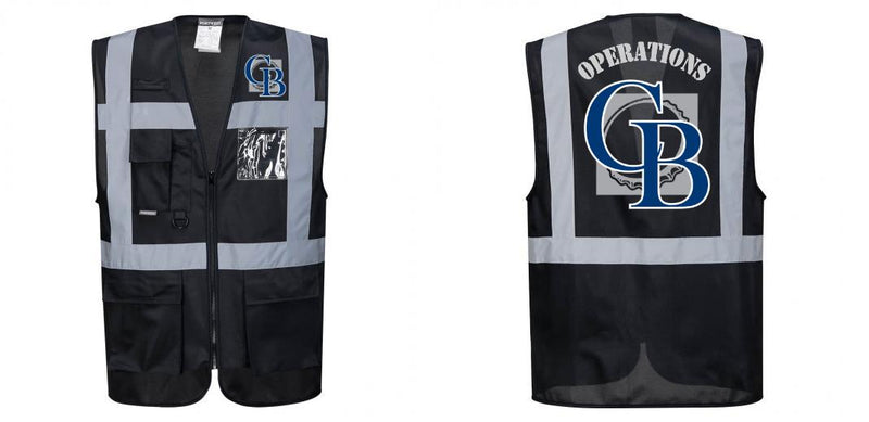 Black Professional Executive Style Safety Vest