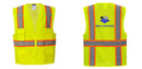 Custom Yellow Class 2 Safety Vest with Cooling Mesh Back