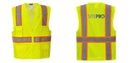 Custom Yellow Class 2 Safety Vest with Cooling Mesh Back
