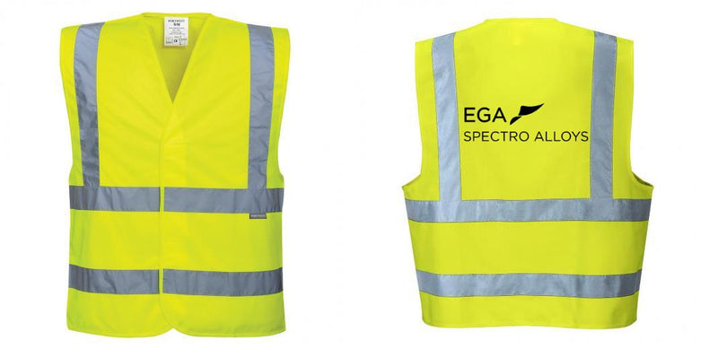 Custom Logo Reflective Yellow Safety Vest - ANSI Class 2