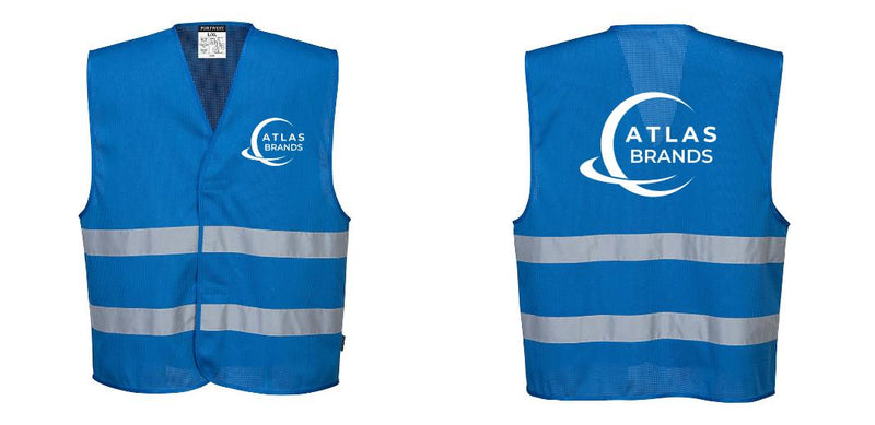 Custom Royal Blue MeshAir Reflective Safety Vest for Events