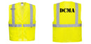 Custom Hi-Vis Yellow Safety Vest – Mesh, Reflective, Zipper Front, ANSI Class 2