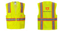 Custom Yellow Class 2 Safety Vest with Cooling Mesh Back