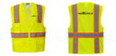 Custom Yellow Class 2 Safety Vest with Cooling Mesh Back