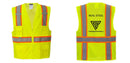 Custom Yellow Class 2 Safety Vest with Cooling Mesh Back