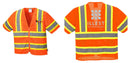 Custom Class 3 Orange Safety Vest Sleeved Hi-Vis with Pockets
