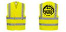 Custom Logo Reflective Yellow Safety Vest - ANSI Class 2
