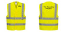 Custom Logo Reflective Yellow Safety Vest - ANSI Class 2
