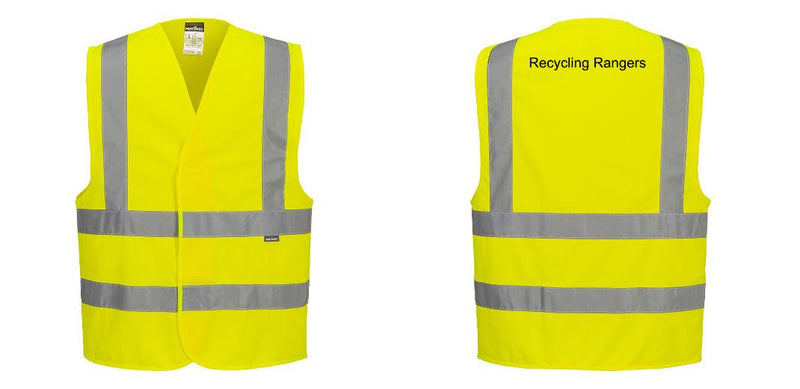 Custom Logo Reflective Yellow Safety Vest - ANSI Class 2