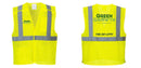 Custom Breakaway Class 2 Yellow Safety Vest Hi-Vis Reflective Breathable Mesh