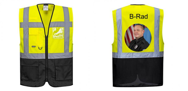 Custom Warsaw Yellow and Black Professional Style Safety Vest