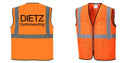 Custom Lightweight High Visibility ORANGE Tampa Mesh Vest