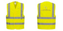 Custom Logo Reflective Yellow Safety Vest - ANSI Class 2