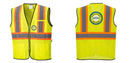 Mesh Class 2 Safety Vest with Pockets Hi Vis Reflective