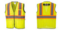 Custom Yellow Mesh Class 2 Reflective Safety Vest with Pockets
