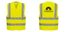 Custom Logo Reflective Yellow Safety Vest - ANSI Class 2