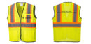 Custom Yellow Mesh Class 2 Reflective Safety Vest with Pockets