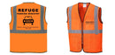 Custom Lightweight High Visibility ORANGE Tampa Mesh Vest