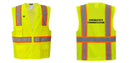 Custom Yellow Class 2 Safety Vest with Cooling Mesh Back