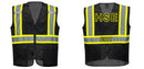 Black Safety Vest | Reflective High Visibility with Pockets