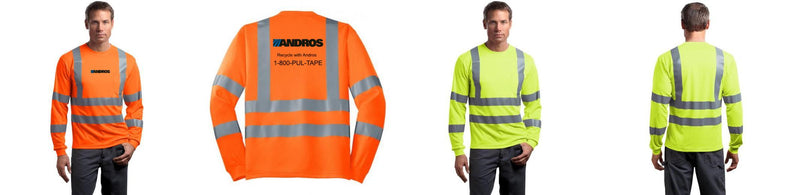 Custom Class 3 Long Sleeve Reflective ANSI 107 Snag-Resistant T-Shirt