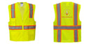 Custom Yellow Class 2 Safety Vest with Cooling Mesh Back