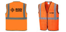 Custom Lightweight High Visibility ORANGE Tampa Mesh Vest