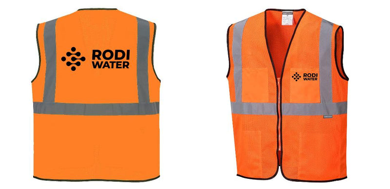 Custom Lightweight High Visibility ORANGE Tampa Mesh Vest