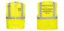 Custom Hi-Vis Yellow Safety Vest – Mesh, Reflective, Zipper Front, ANSI Class 2