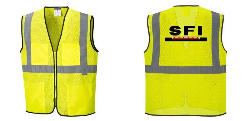Custom Lightweight High Visibility Yellow Tampa Mesh Vest