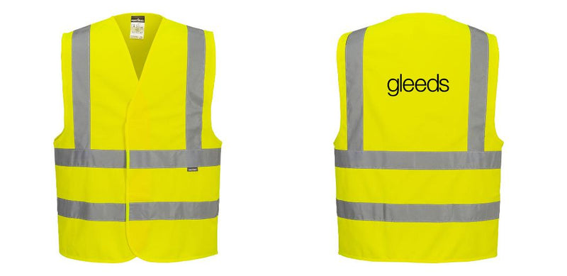 Custom Logo Reflective Yellow Safety Vest - ANSI Class 2