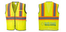 Custom Yellow Mesh Class 2 Reflective Safety Vest with Pockets