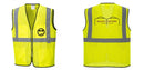 Custom Lightweight High Visibility Yellow Tampa Mesh Vest