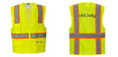 Custom Yellow Class 2 Safety Vest with Cooling Mesh Back