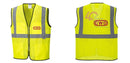 Custom Lightweight High Visibility Yellow Tampa Mesh Vest